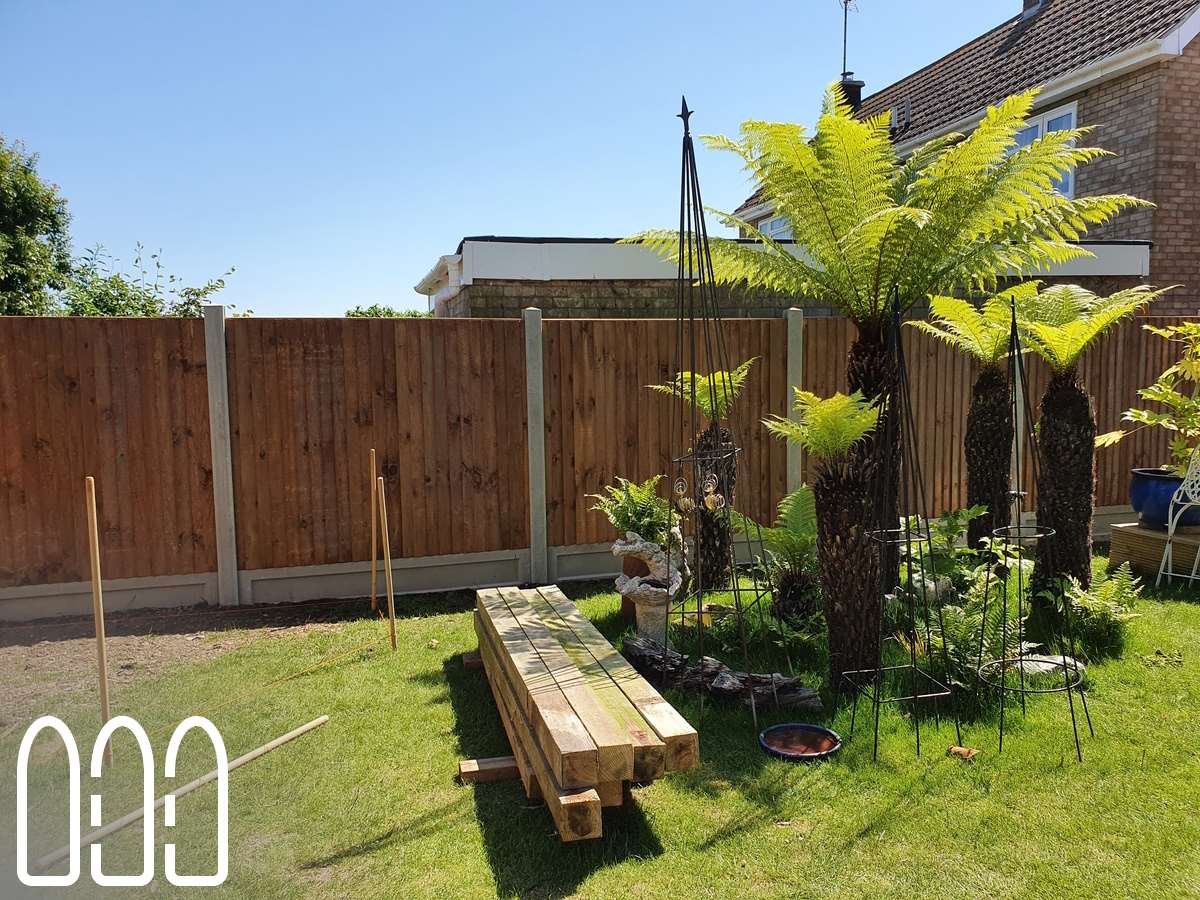 Close Board Fencing with Concrete Posts and Gravel Boards