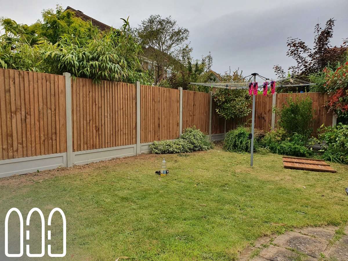 Close Board Fencing with Concrete Posts and Gravel Boards